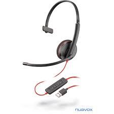 Plantronics Blackwire 3210 USB-A: Mono headset with Foam Ear Cushion. Comes with USB-A.