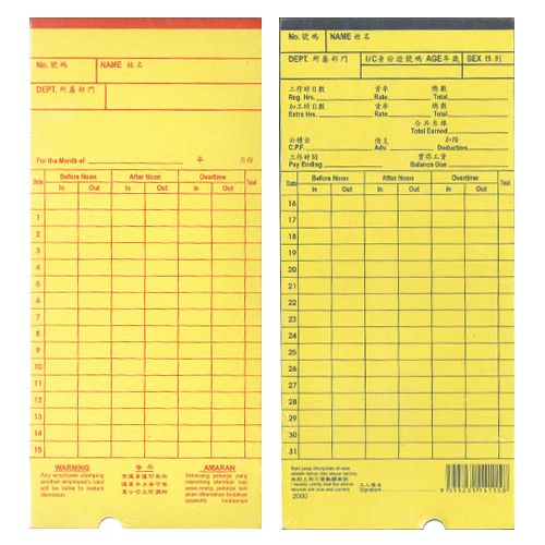 Punch card (1 x 100)