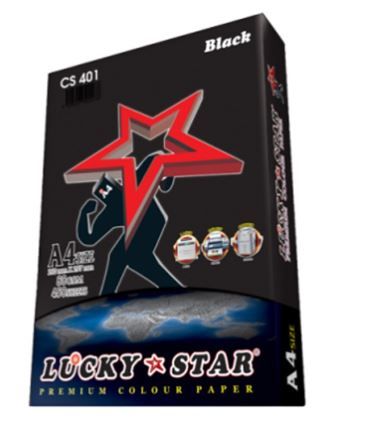 Lucky Star Fancy Card Paper Black 230gms 100 sheets /Lucky Star /Fancy Card Paper /230gms /Lucky Star Fancy Card Paper #black