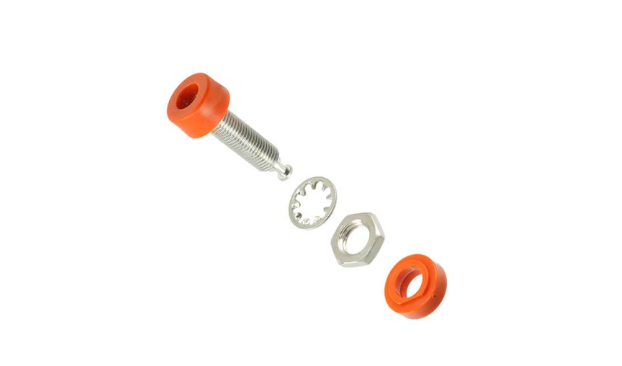 Fluke PJKPL 1581-3 B-jack, Tin Pl 10/pkg (orange)