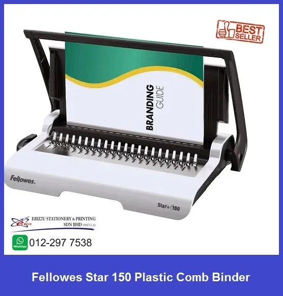 Fellowes Star+ 150 Manual Comb Binding Machine-150 sheets (binding machine, heavy duty binding machine, comb binder, comb binding machine)