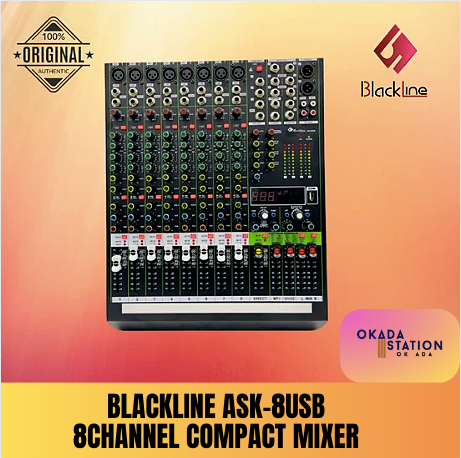 BLACKLINE ASK-8USB 8 CHANNEL COMPACT MIXER / MIXER