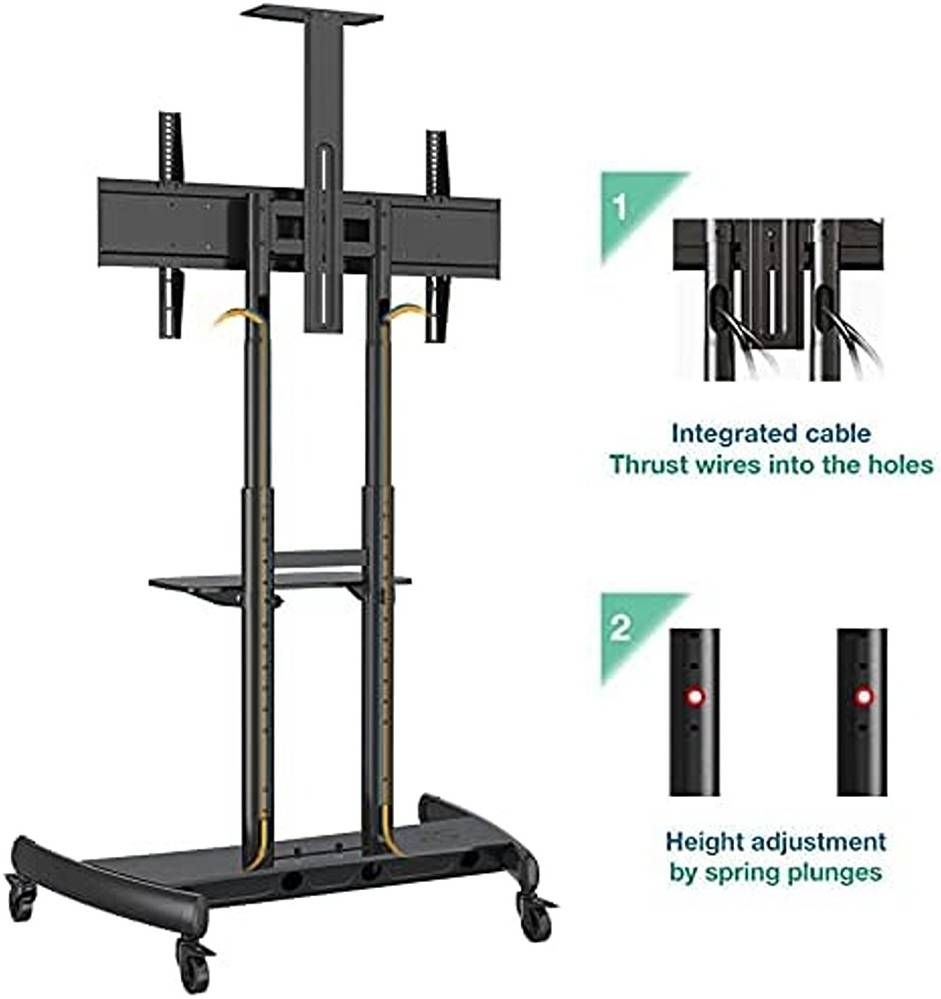 NB AVA1500-60-1P Mobile TV Stand Suitable for TV size 32" - 75 with camera Tray