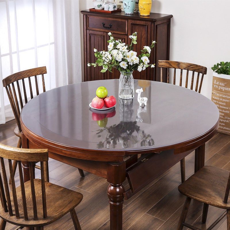 Alas Meja plastik tebal Round Coffee 2.0mm Thickness Transparent PVC (Diameter 150cm)