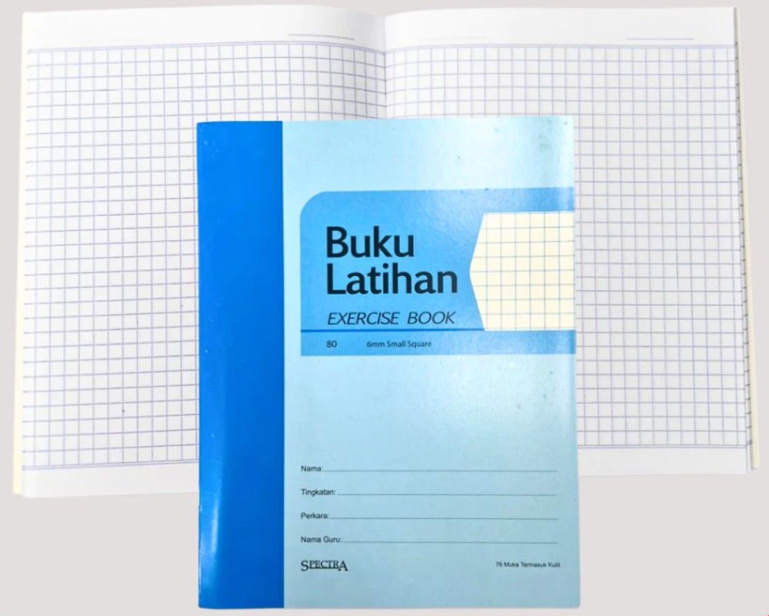 80 / 100 / 120 / 200 Pages F5 Blue / Green / Grey cover Buku Tulis Latihan / Exercise Note Book 3pcs 3pcs 1453 Blue SQ 80 EM-SM-80