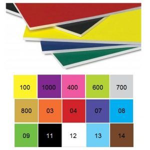 1/4" COLOUR POLYSTRIN BOARD 20"X30"