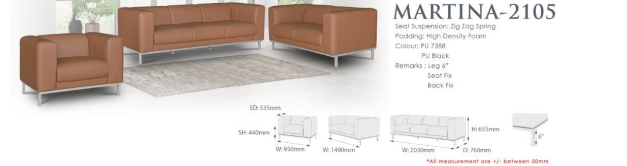 ITA OFFICE SOFA SET - MARTINA 2105