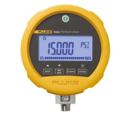 Fluke G 1/4 Digital Pressure Gauge 200bar Bottom Entry 114mm Outside Diameter
