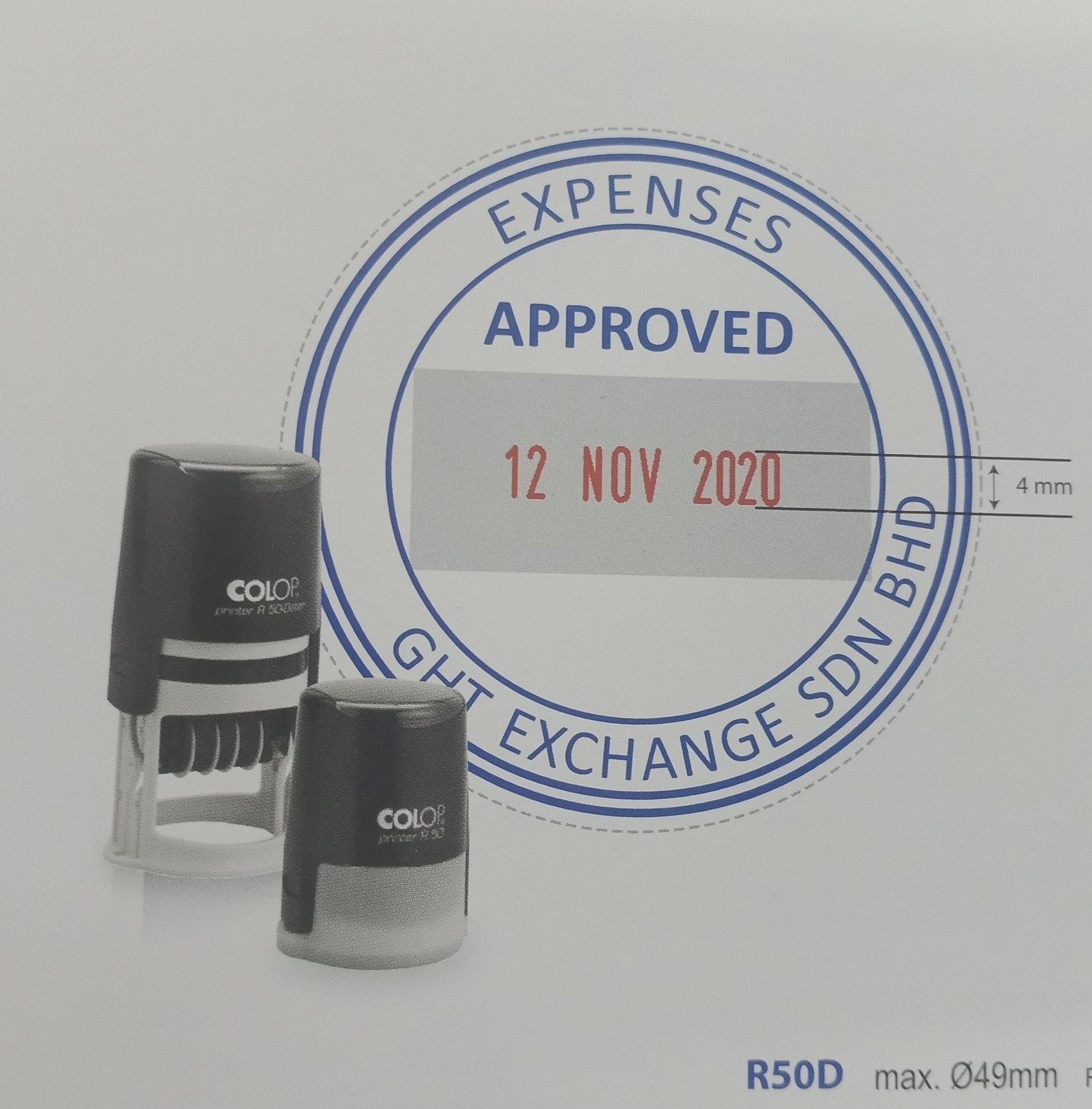 COLOP ROUND AUTO STAMP DATER R50DR