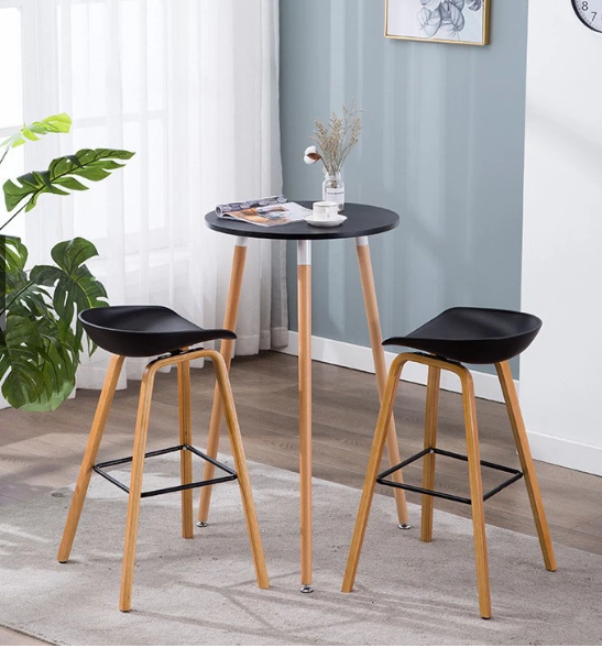 OK High Chair STOOL With Modern Wooden Texture Bar Stool Bar Chair Cafe Chair / BAR STOOLS