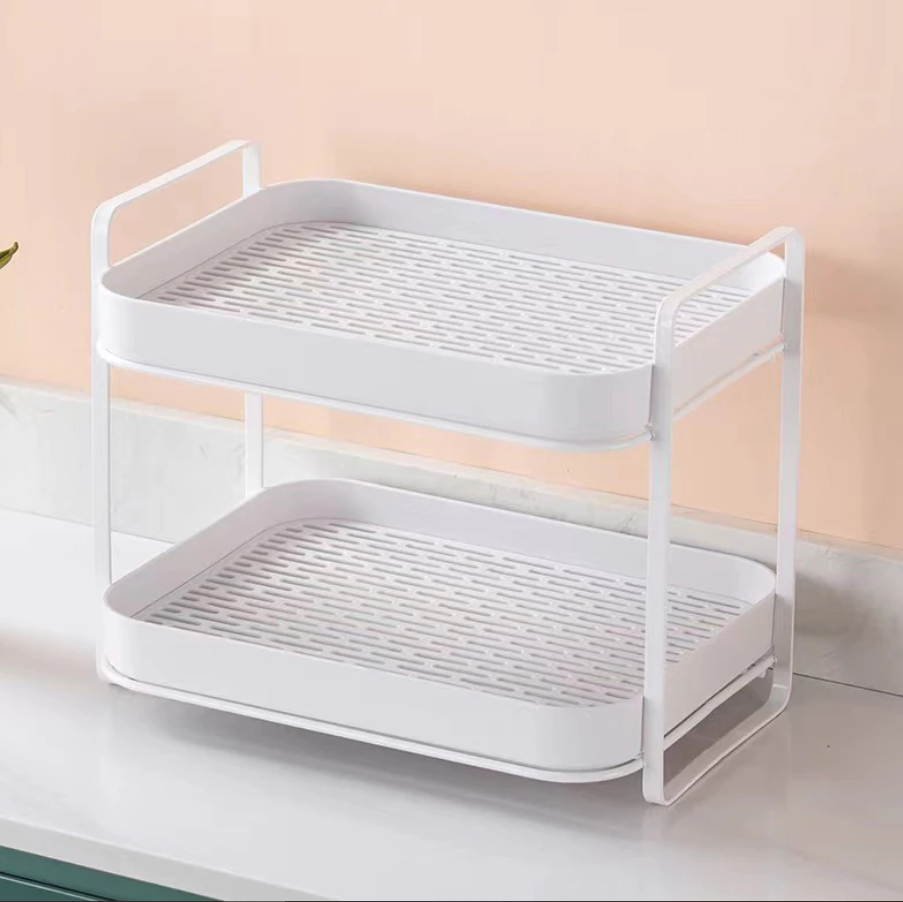 Mug Holder Kitchen Rack | Rak Dapur Cawan, Pemegang Cawan Kopi, Pengering Gelas, Penyimpanan Dua Lapisan