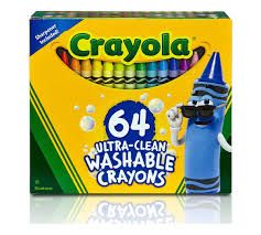 Crayola Ultra-Clean Washable Crayons Creative Activities at Home or in School For Kids 64 Count For Ages 3+