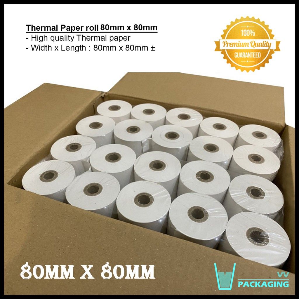 Thermal Receipt Paper Roll 80mm x 80mm (1ctn 50 rolls)