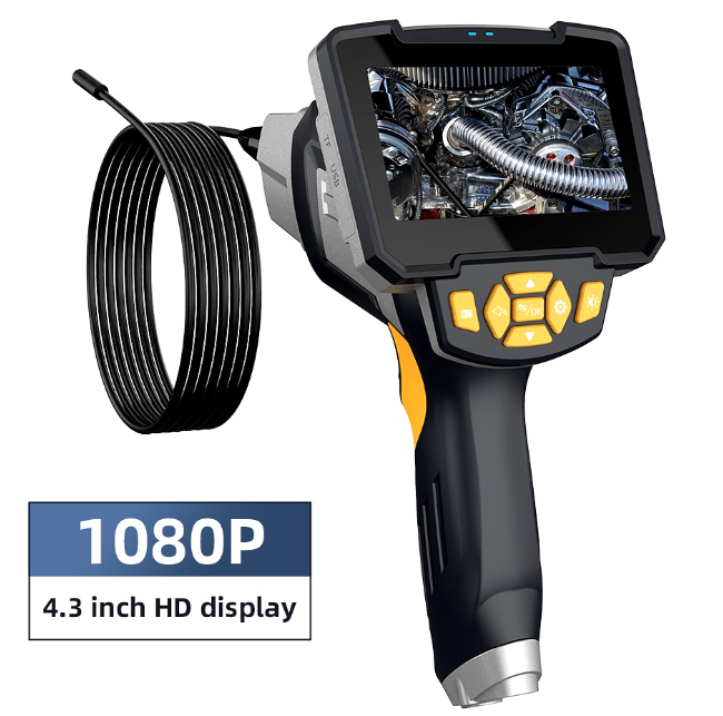 IPS SCREEN INDUSTRIAL ENDOSCOPE SINGLE & DUAL LENS 1080P HD CAMERA BORESCOPE IP67 WATERPROOF WITH 6 LED CAMERA ENDOSCOPE HIGH (4.3 INCHES)