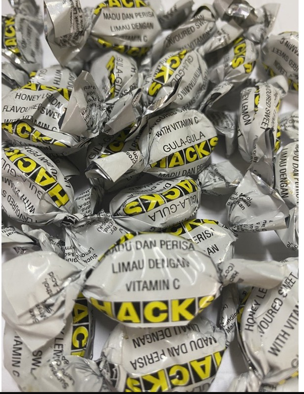 Gula - gula Hacks Honey Lemon - 100 pcs