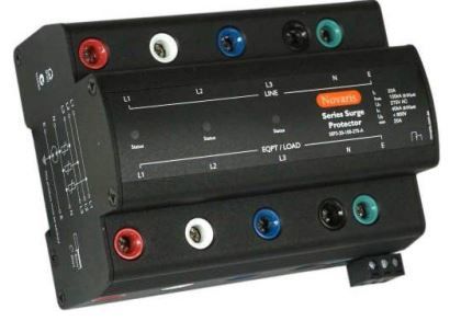 Series surge protector, 3 Phase, 20A, 100kA, 275VAC, Alarm contact SSP3-20-100-275-A