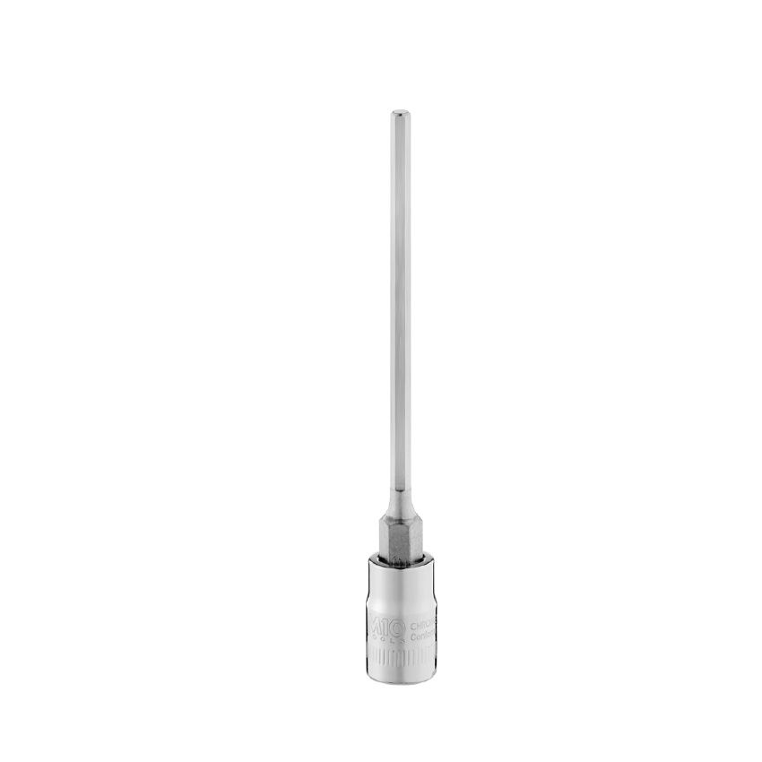 M10 1/4" DRIVE LONG HEX SCREWDRIVER SOCKET - MM - 3 / 4 / 5 / 6 / 7 / 8MM