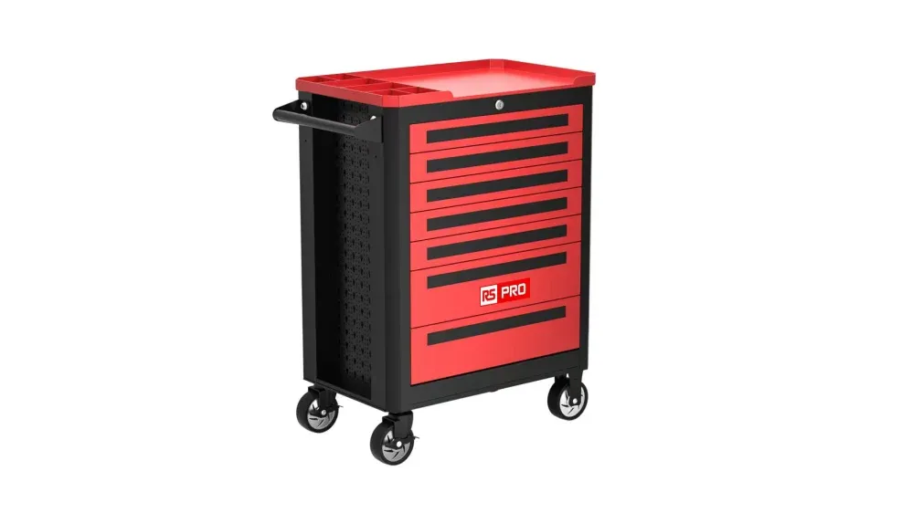 Others *RS PRO 7 DRAWER STEEL WHEELED TOOL CHEST TOOLS INCLUDED