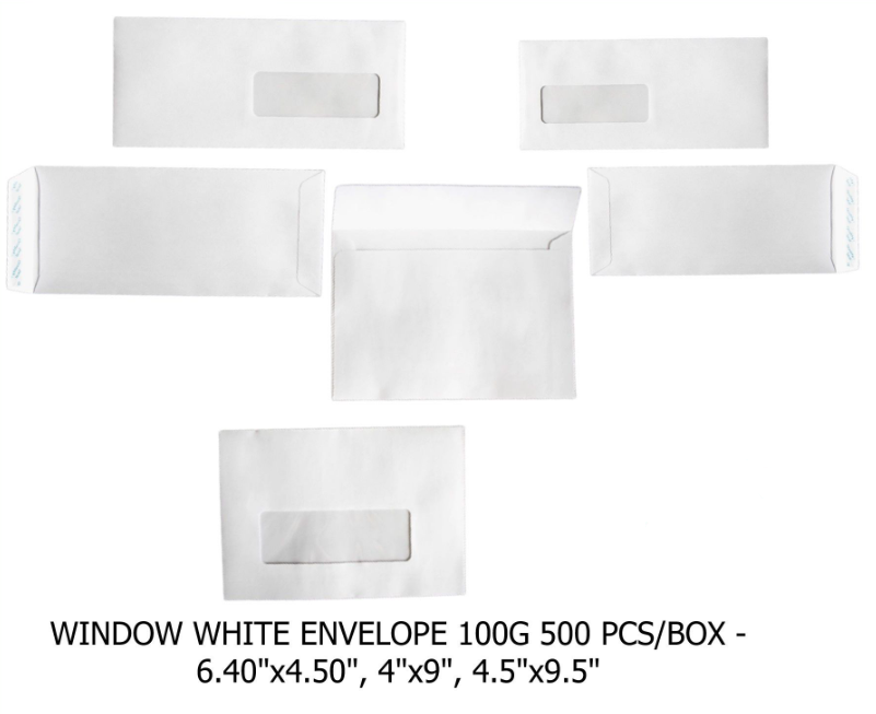 100G Window White Envelope / Sampul Surat Putih Bertingkap