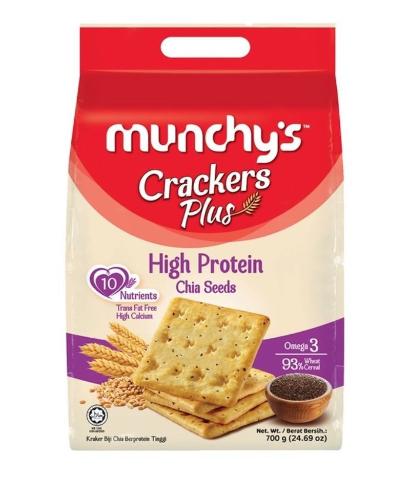 Munchy's Crackers Plus High Protein Chia Seed 700G