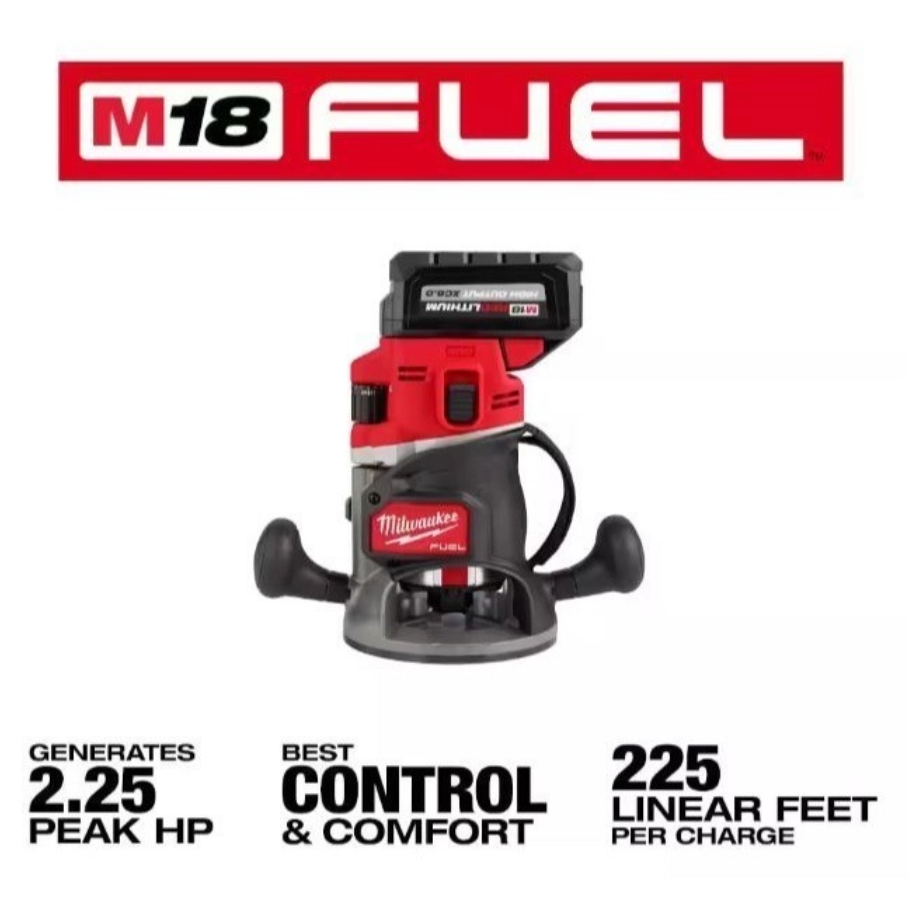 MILWAUKEE M18 FR12 FUEL BRUSHLESS CORDLESS MID-SIZE ROUTER 1/2'' TRIM ROUTER M18FR12 (PACKAGE)