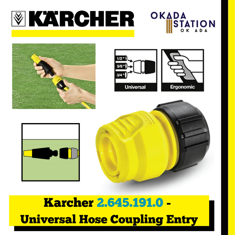 Karcher 2.645-191.0 - Universal Hose Connector (Coupling Entry) / Hose Connector / Universal Connector / Gardening Hose Connector / Hose Coupling