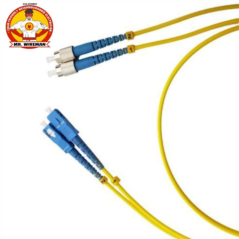 ATTEL Fiber Optic Patch cord Single Mode Duplex SC-FC 3M