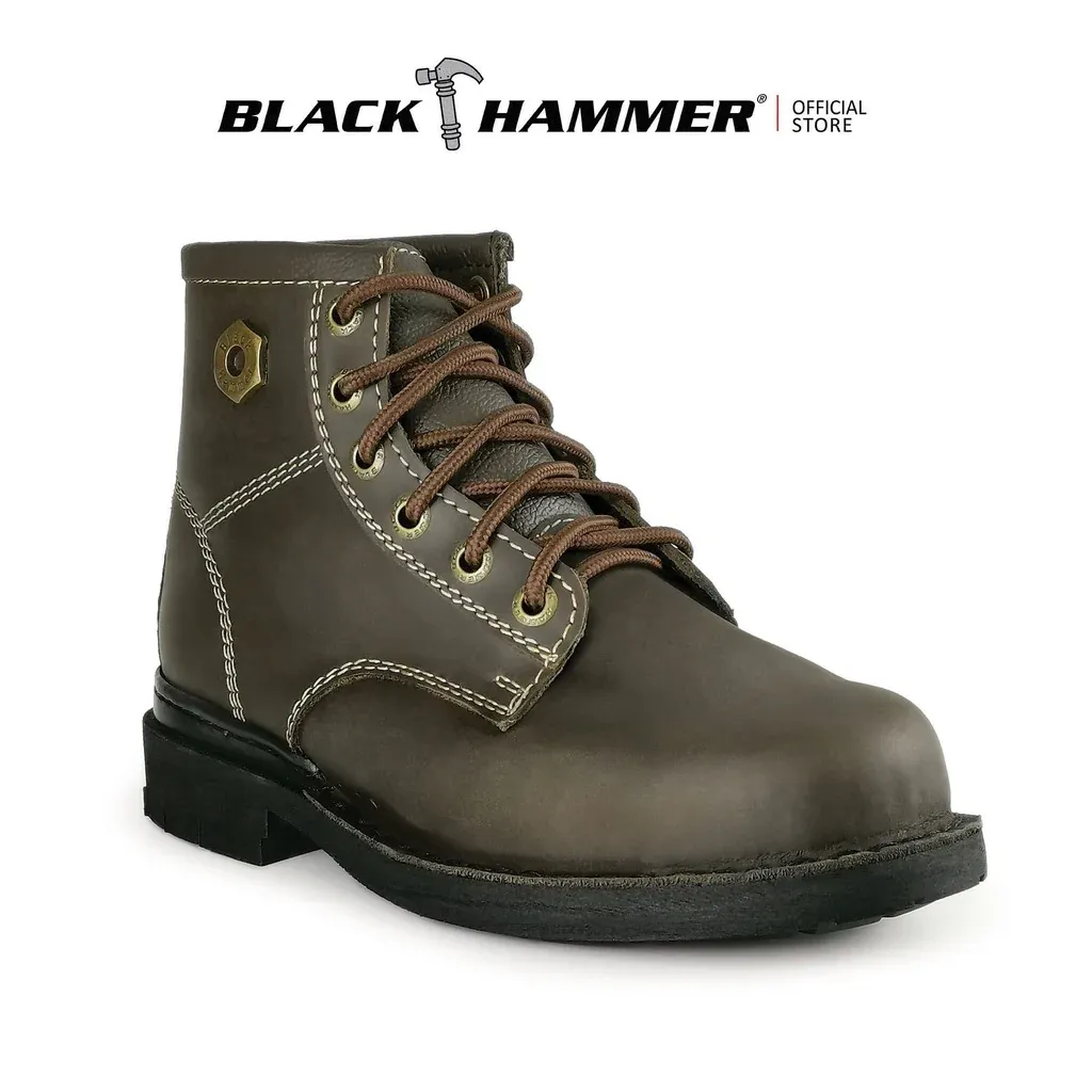 Black Hammer Mid-cut Lace Up - Black / Brown (UK 5-10)