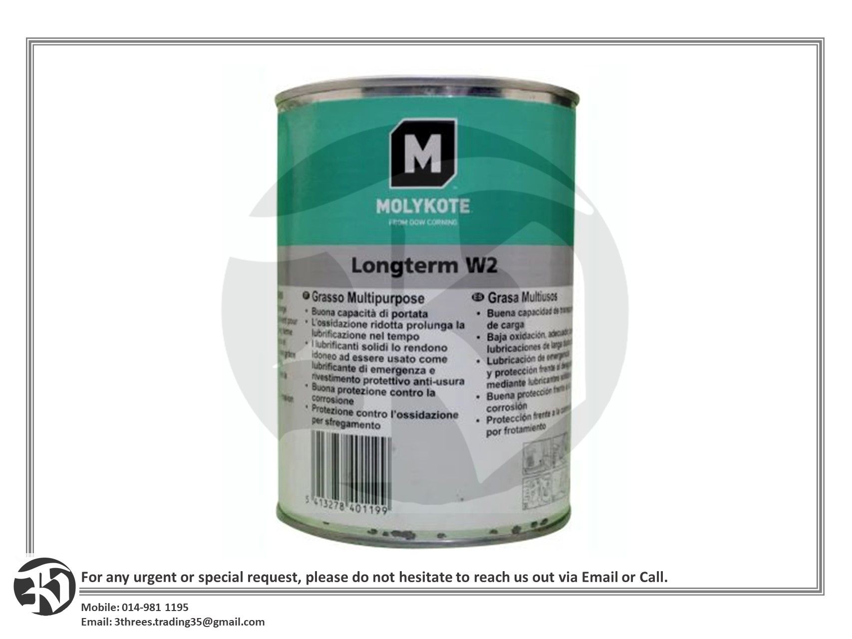 Molykote Longterm W2 Multi-purpose Grease 1kg