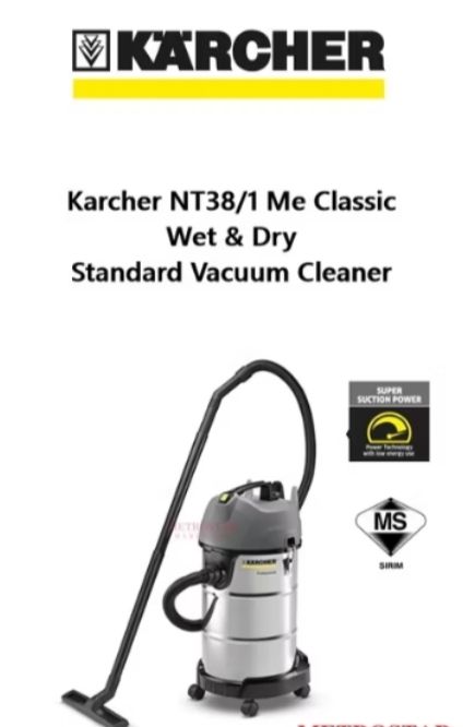 KARCHER NT 38/1 ME Classic Wet And Dry Vacuum Cleaner With Optional accesories kits