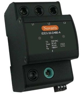 Isolated Surge Diverter, 3 phase delta, 100kA, 480V L-L, Alarm contact IDD3-100-D480-A