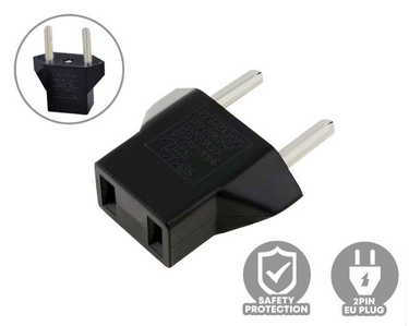 2 PIN ADAPTER US CONVERT TO EU AC POWER SOCKET PLUG UNIVERSAL TRAVEL SOCKET PSA101 (SET OF 10 UNITS)