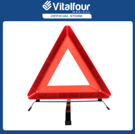 VITALFOUR HIGH QUALITY CAR SAFETY REFLECTIVE TRIANGLE SIGN WITH HARD CASE