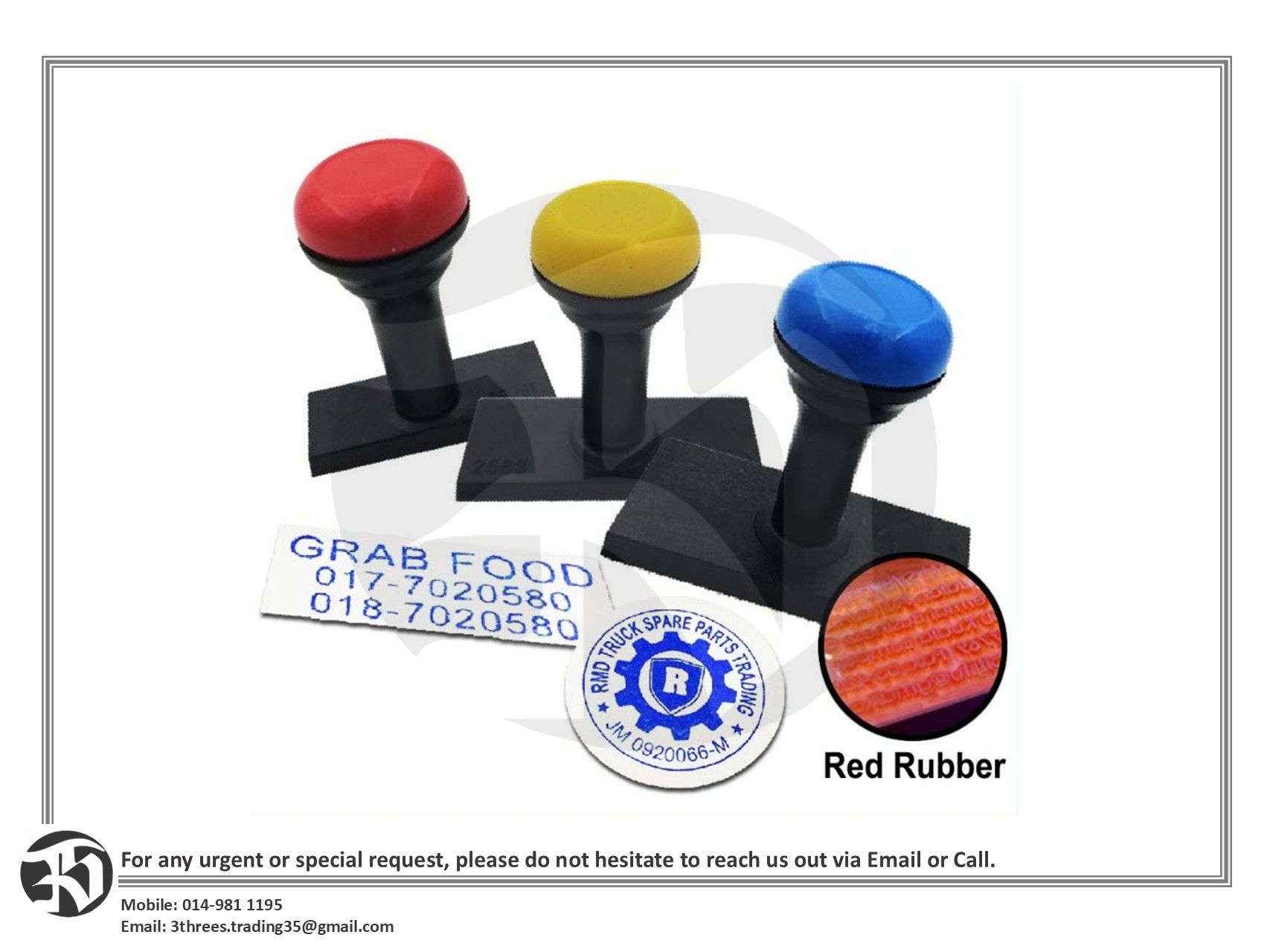Customized Rubber Stamp / Cop Kayu