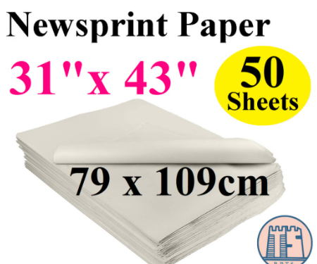 50Pcs Newsprint 31 x 43 Inch / White Packing Wrapping Paper 79x109cm 50pcs/pkt