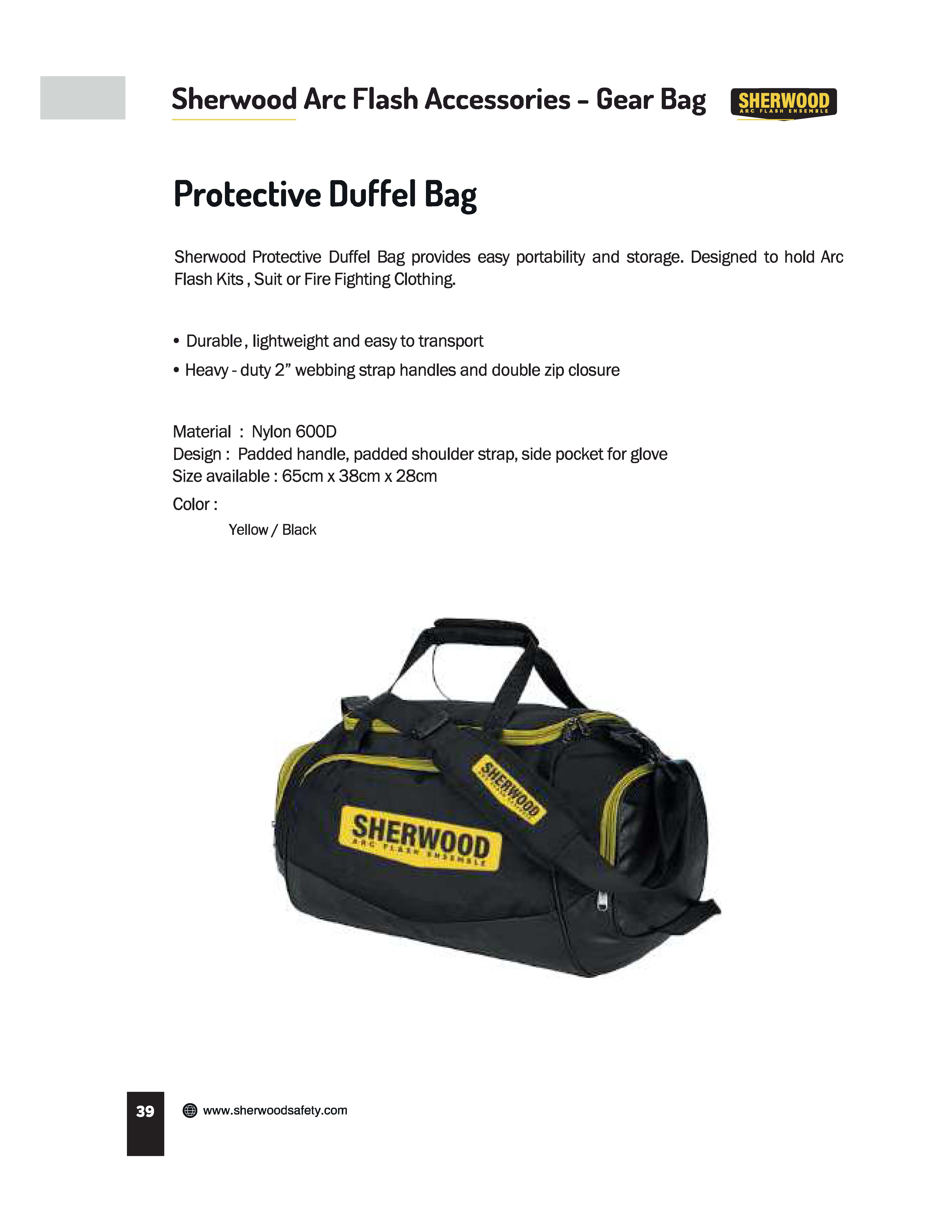 SHERWOOD ARC FLASH ACCESSORIES - GEAR BAG