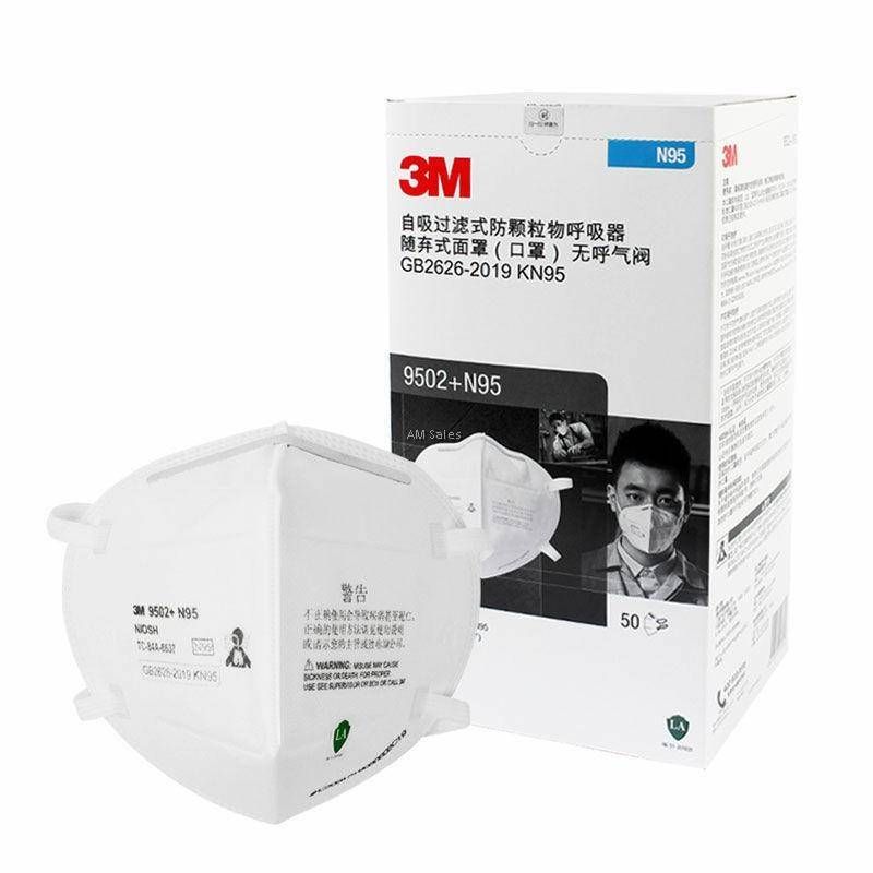 3M 9502+ FOLDABLE N95/KN95 HEADBAND RESPIRATOR - 50's/box