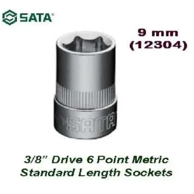 Sata 3/8” DR. 6PT. SOCKET 9MM