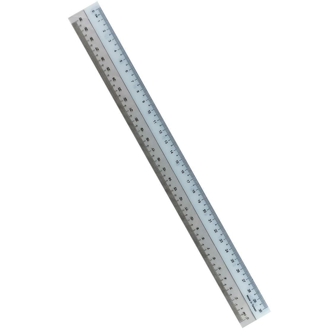 PLASTIC RULER (WHITE/CLEAR) 12"