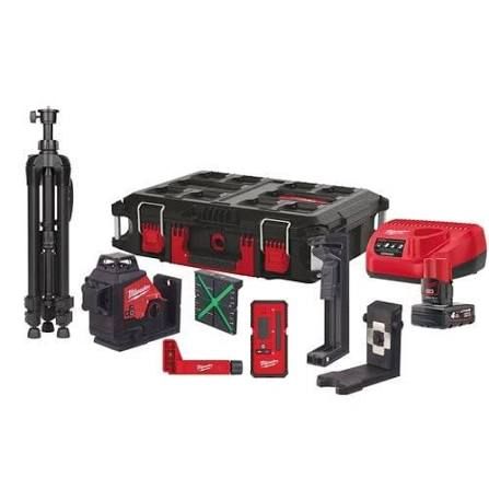 Milwaukee M12 3PL Green 360 3 Plane Laser / 12 Line Green Laser