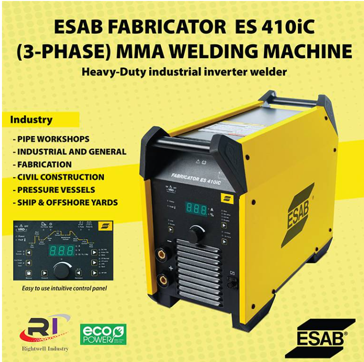 RIGHTWELL ESAB FABRICATOR ES 410IC (3-PHASE) MMA WELDING MACHINE