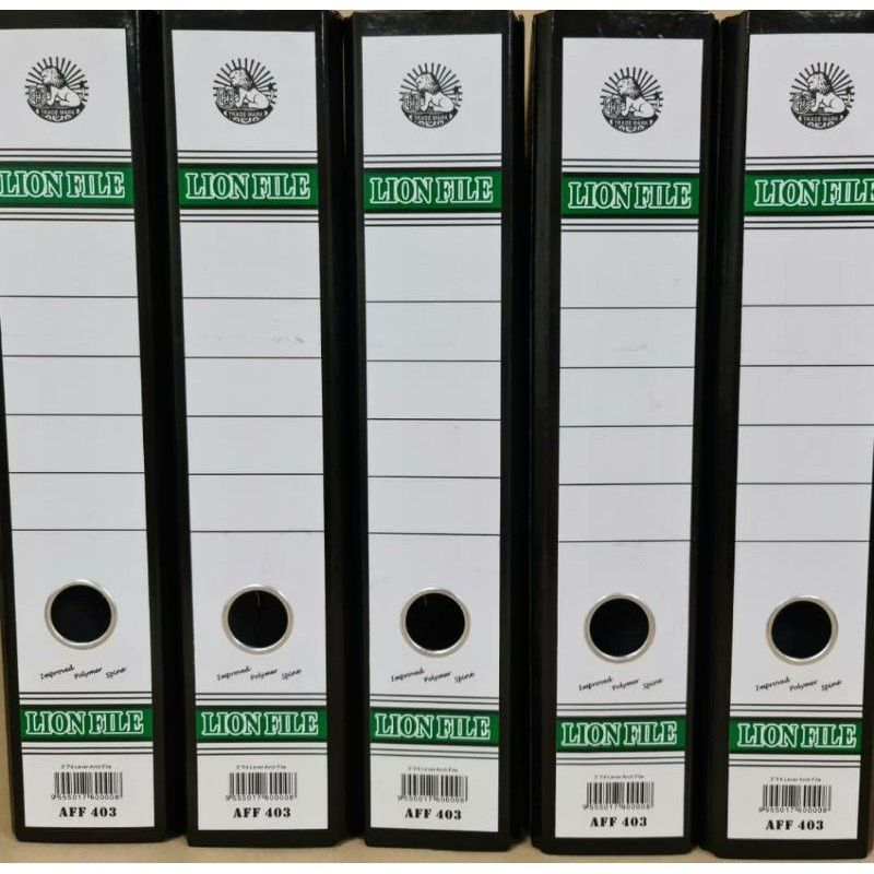 Lion Lever Arch File 3" - Green