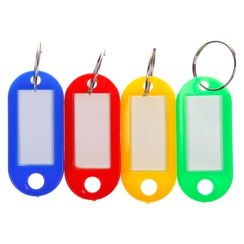 (1 pcs) Keychain Label ID Name Room Address TEL Number Marker Key Tag Marker Organizer Office Home Key Chain Keytag