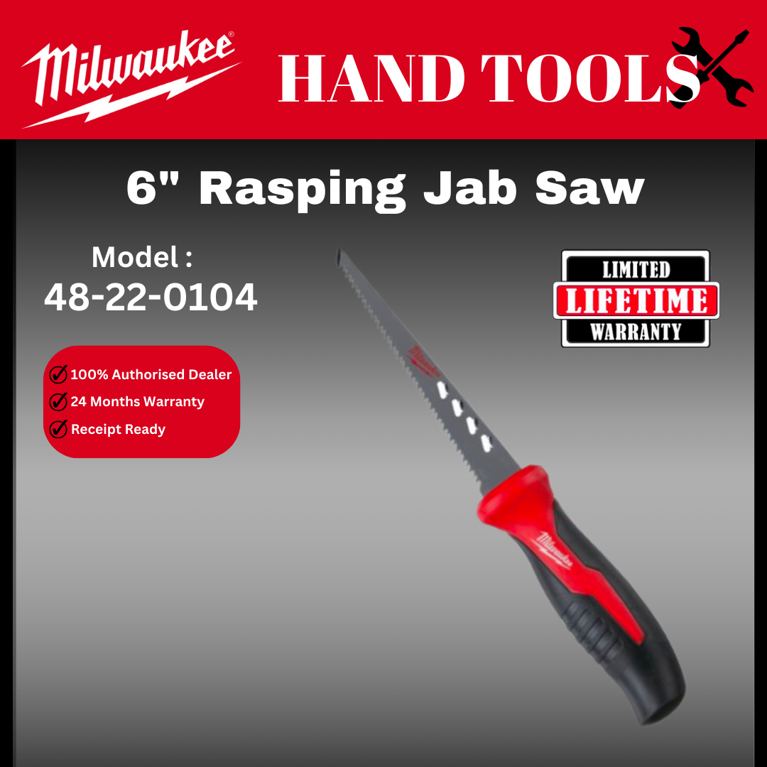 Milwaukee 6" Rasping Jab Saw / 48-22-0104 / Milwaukee Jab Saw / wood cutter / partition cutter