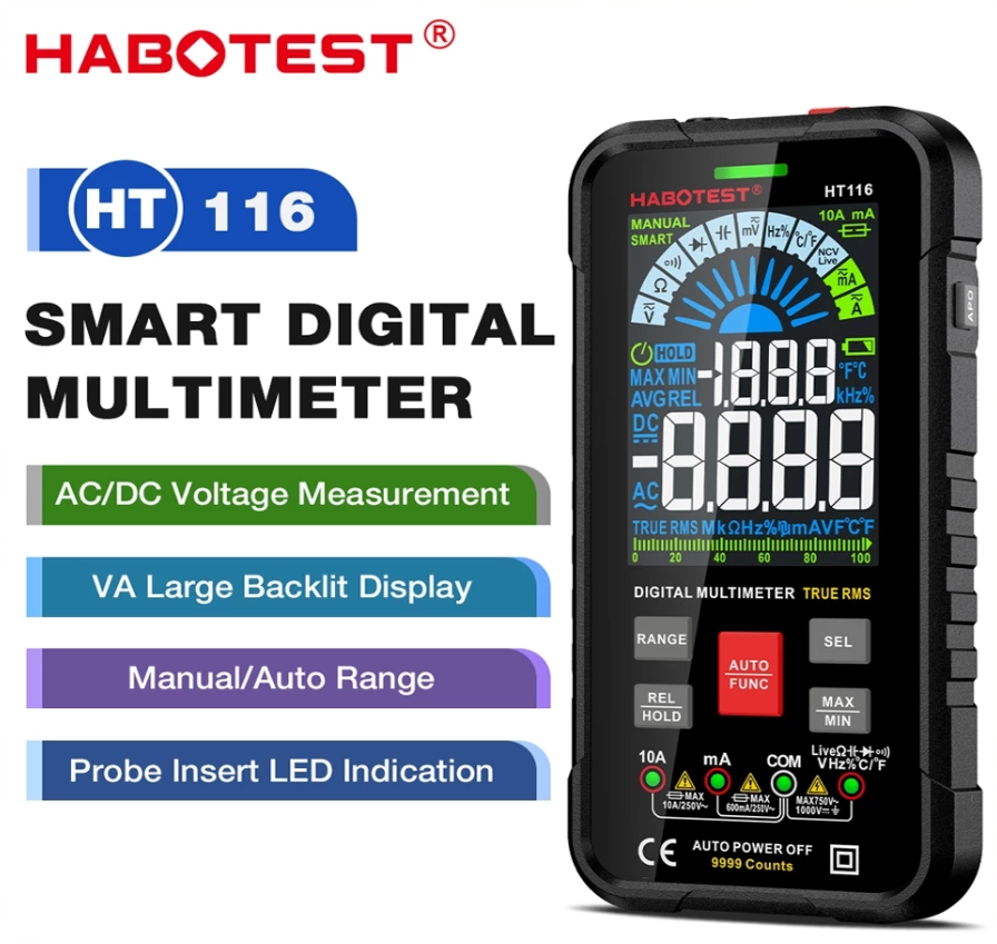 HABOTEST HT116 SMART MULTIMETER AC/DC AUTO