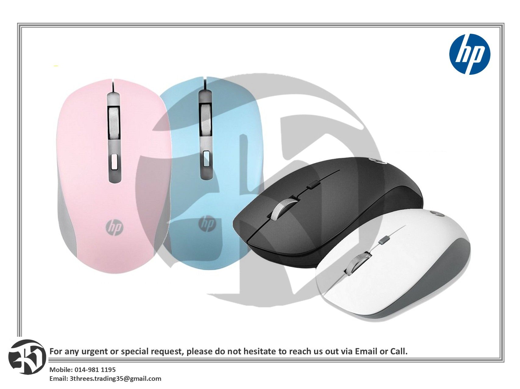 HP S1000 Plus Wireless Mouse 2.4Ghz 1600DPI