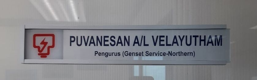 Signage Slot Holder And Plastic Door Plate