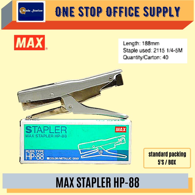 MAX PLIER TYPE STAPLER HP-88 / MAX / Max Stapler / Max HP-88 / Max Plier Type Stapler