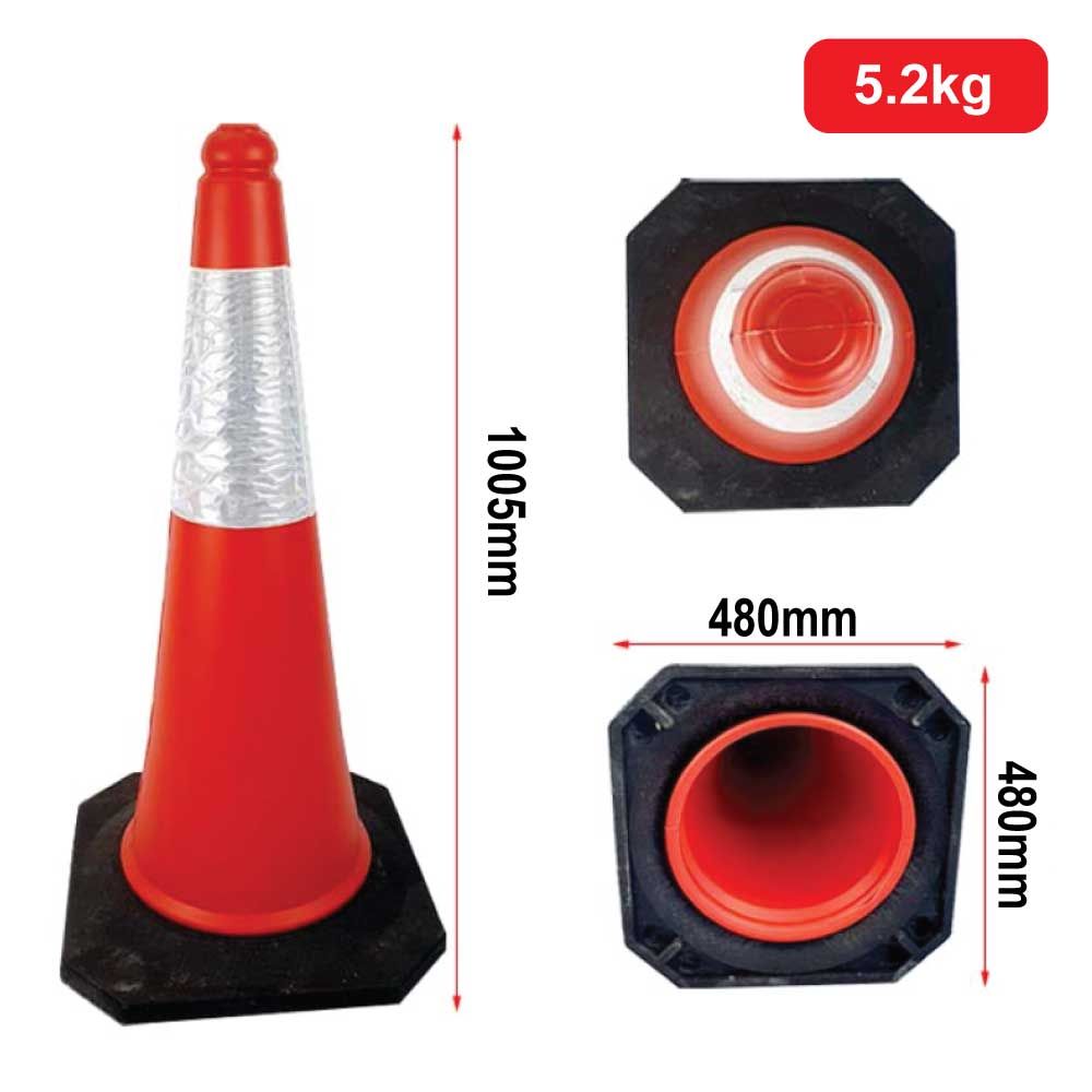 Traffic Cone 40" c/w Reflector @ Safety Cone