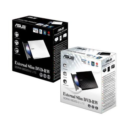 Asus SDRW-08D2S-U LITE Ultra Slim 8X External USB DVD / CD Burner / Writer Drive